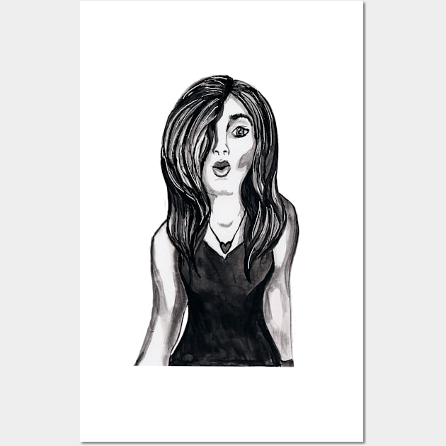 Black & White Beauty - Ink Illustration Wall Art by BrittaniRose